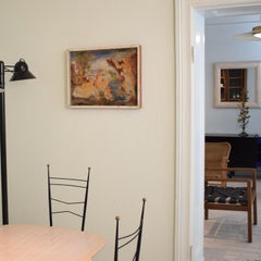 1930s Art Deco Acrylic Painting on Wood after the Large Bathers by Renoir