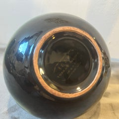 1930s Art Deco Air Brushed Black and Yellow Ceramic Italian Jug by Icap