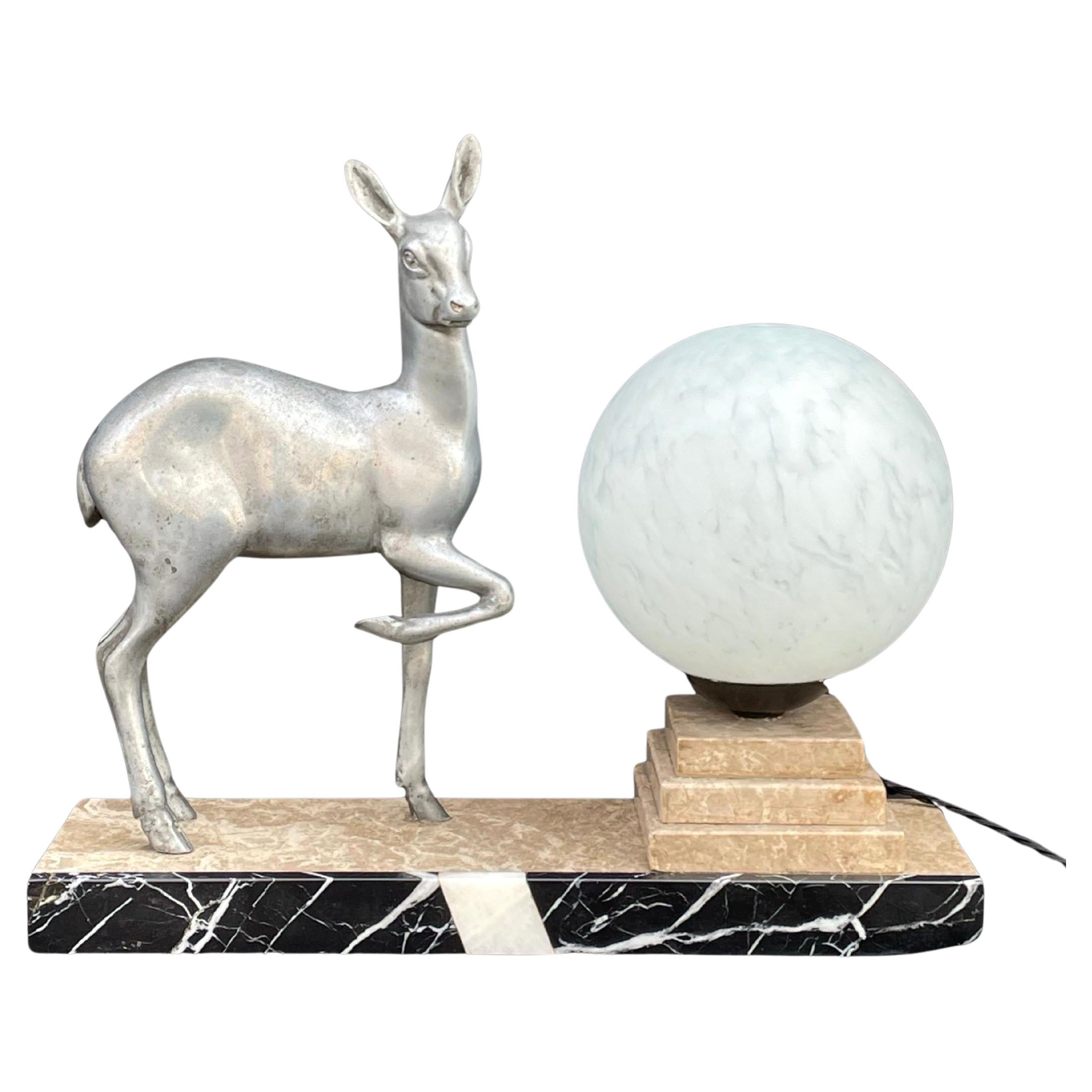 1930's Art Deco Antelope Night Light