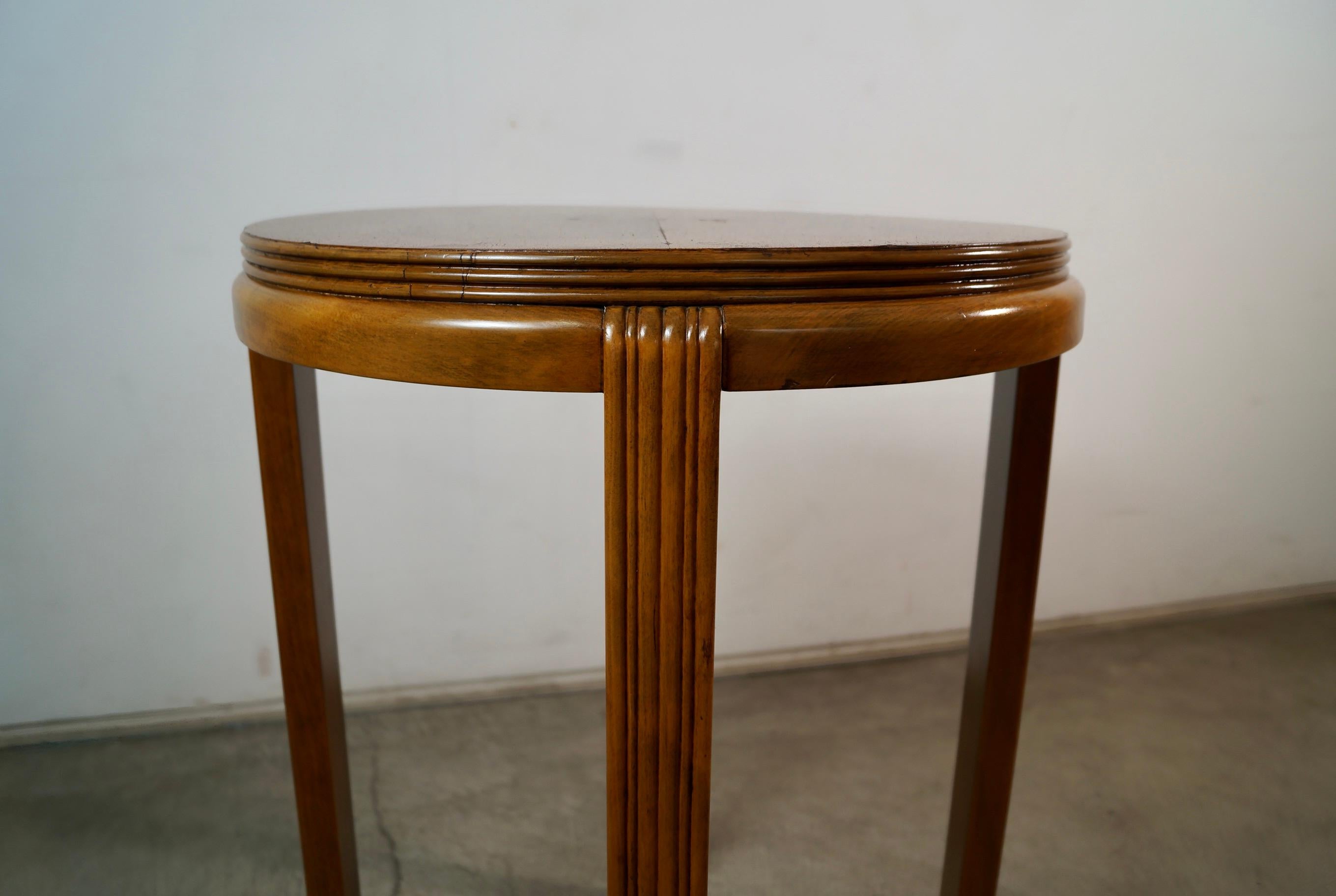 1930's Art Deco Architektonische Wurzelholz Beistelltisch / Pedestal im Angebot 4