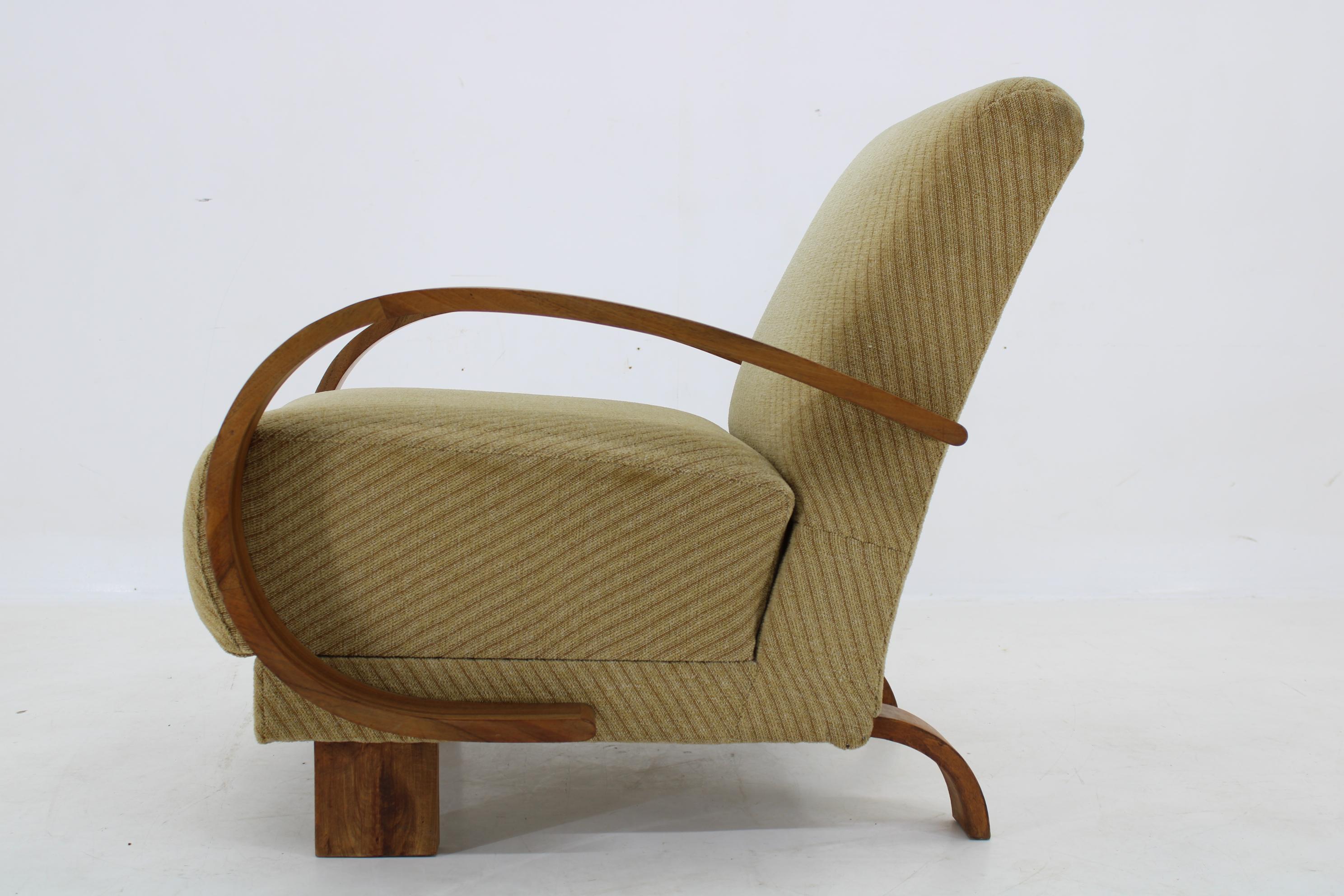 Tissu d'ameublement Fauteuil Art déco des années 1930, Tchécoslovaquie en vente