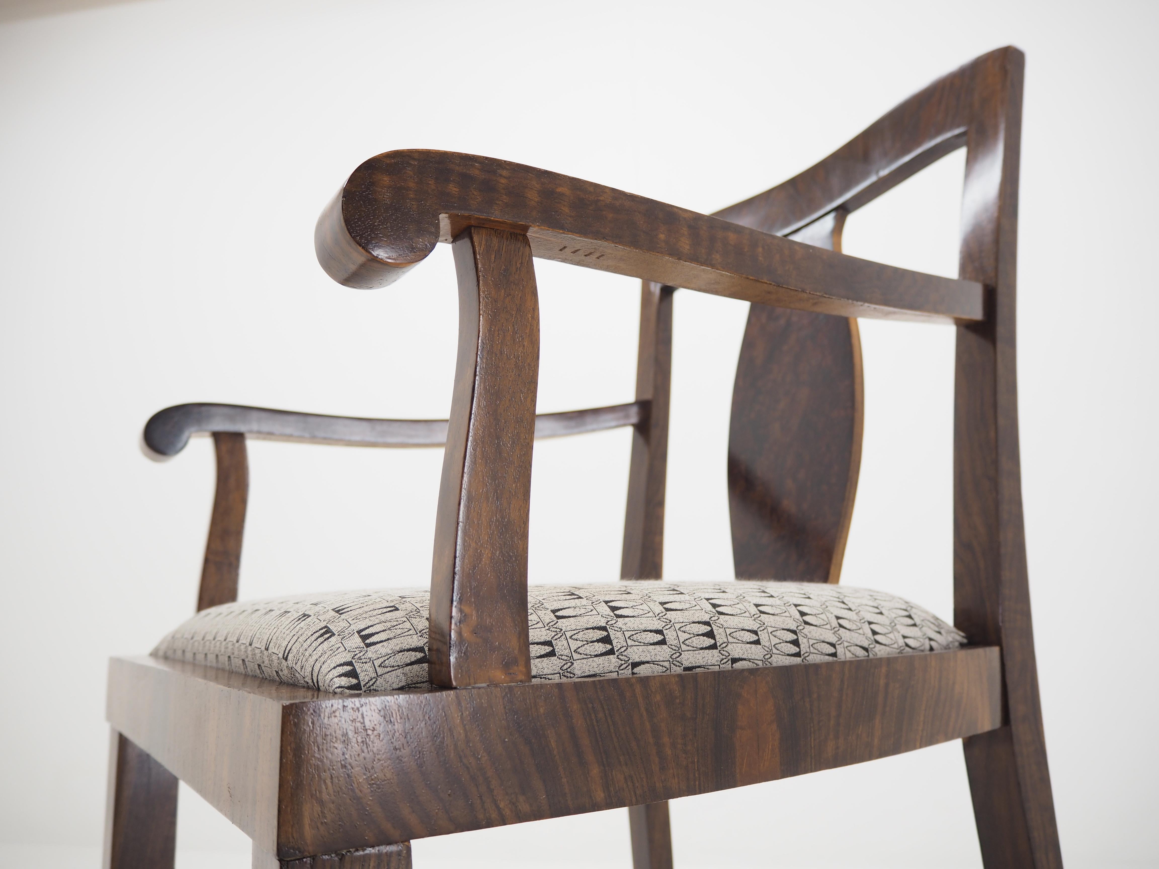 Art-Déco-Sessel aus den 1930er Jahren (Stoff) im Angebot