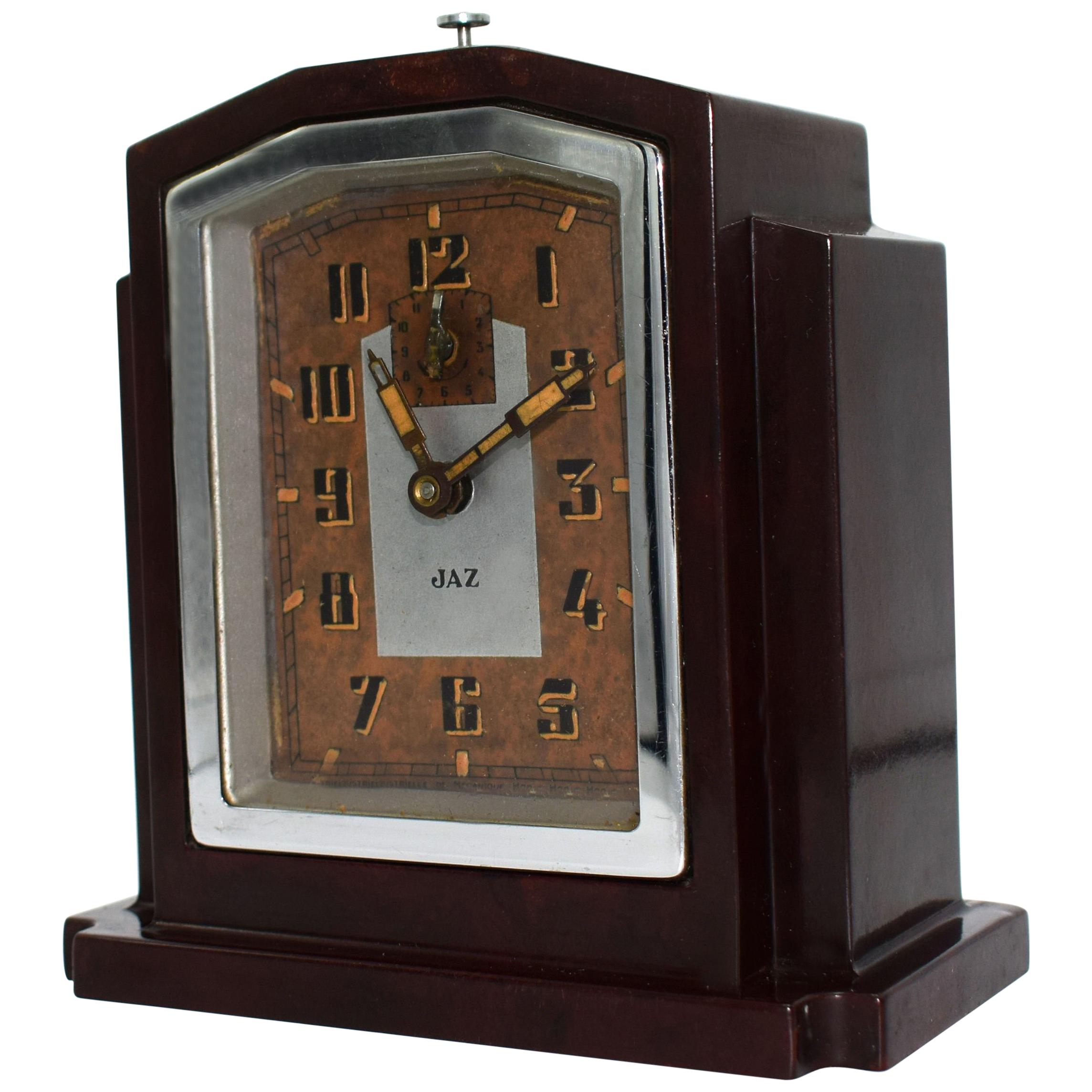 1930s Art Deco Bakelite Clock by JAZ