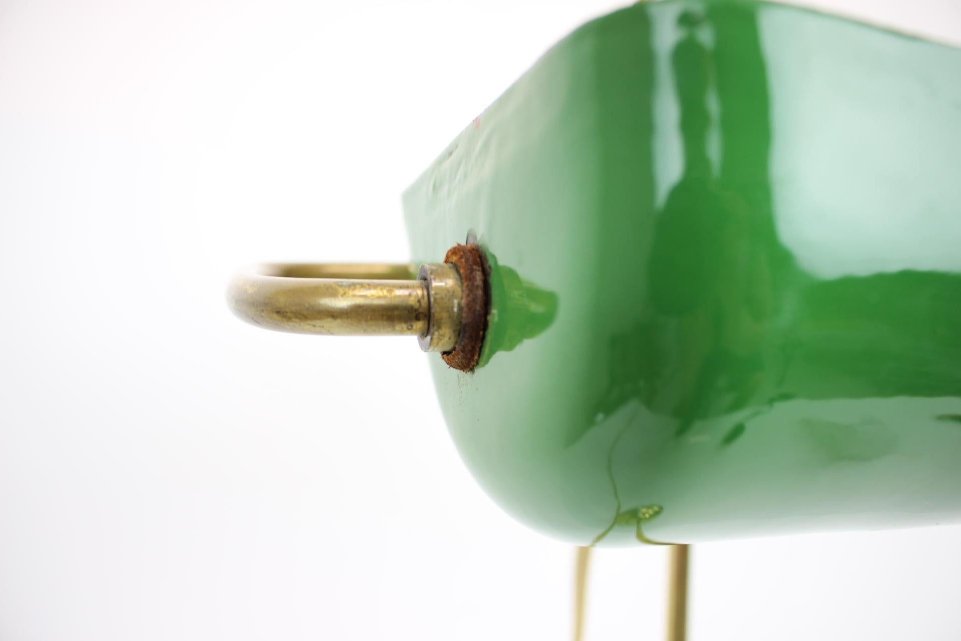 1930's Art Deco Banker Table Lamp , Czechoslovakia For Sale 2