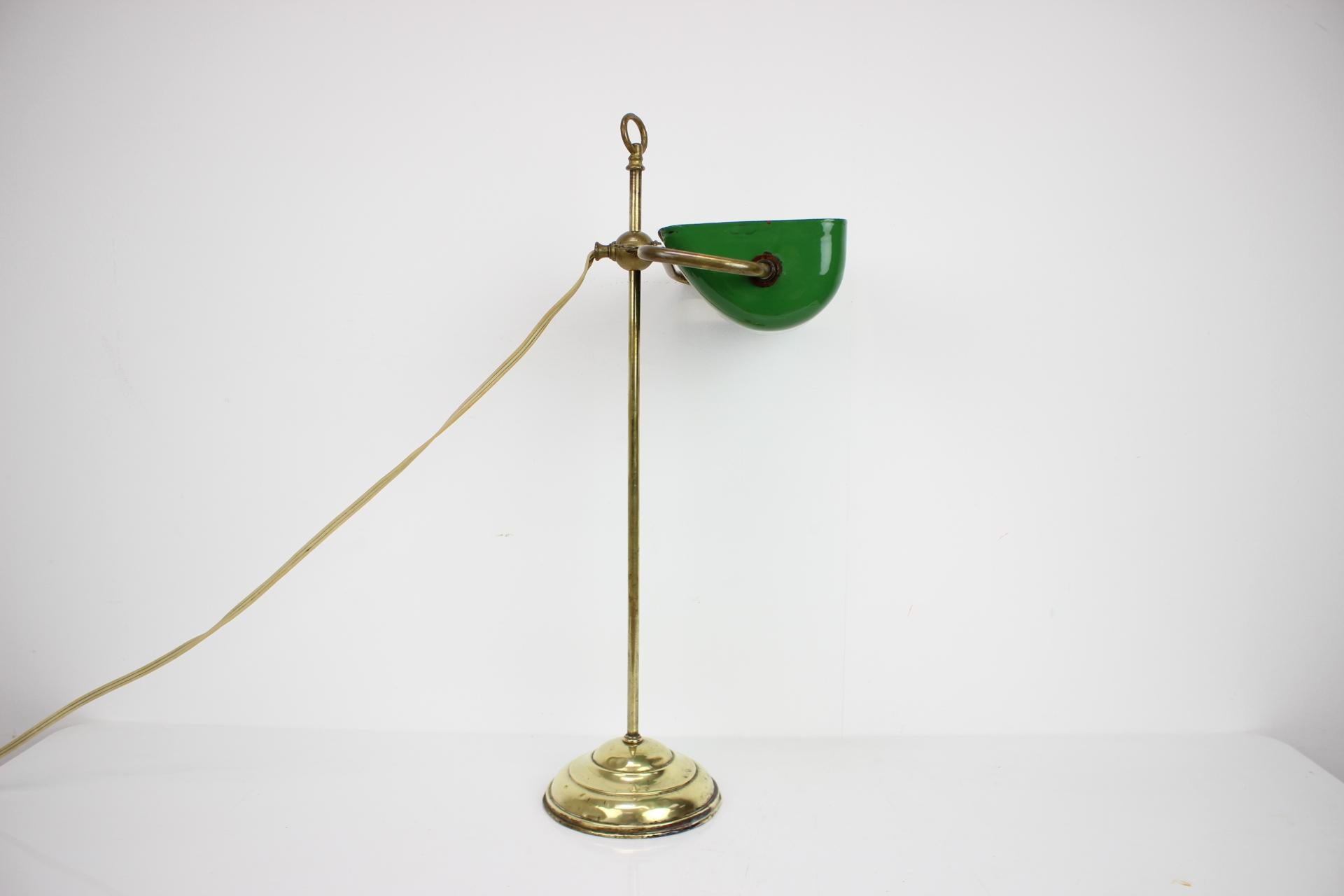 1930's Art Deco Banker Table Lamp , Czechoslovakia For Sale 3