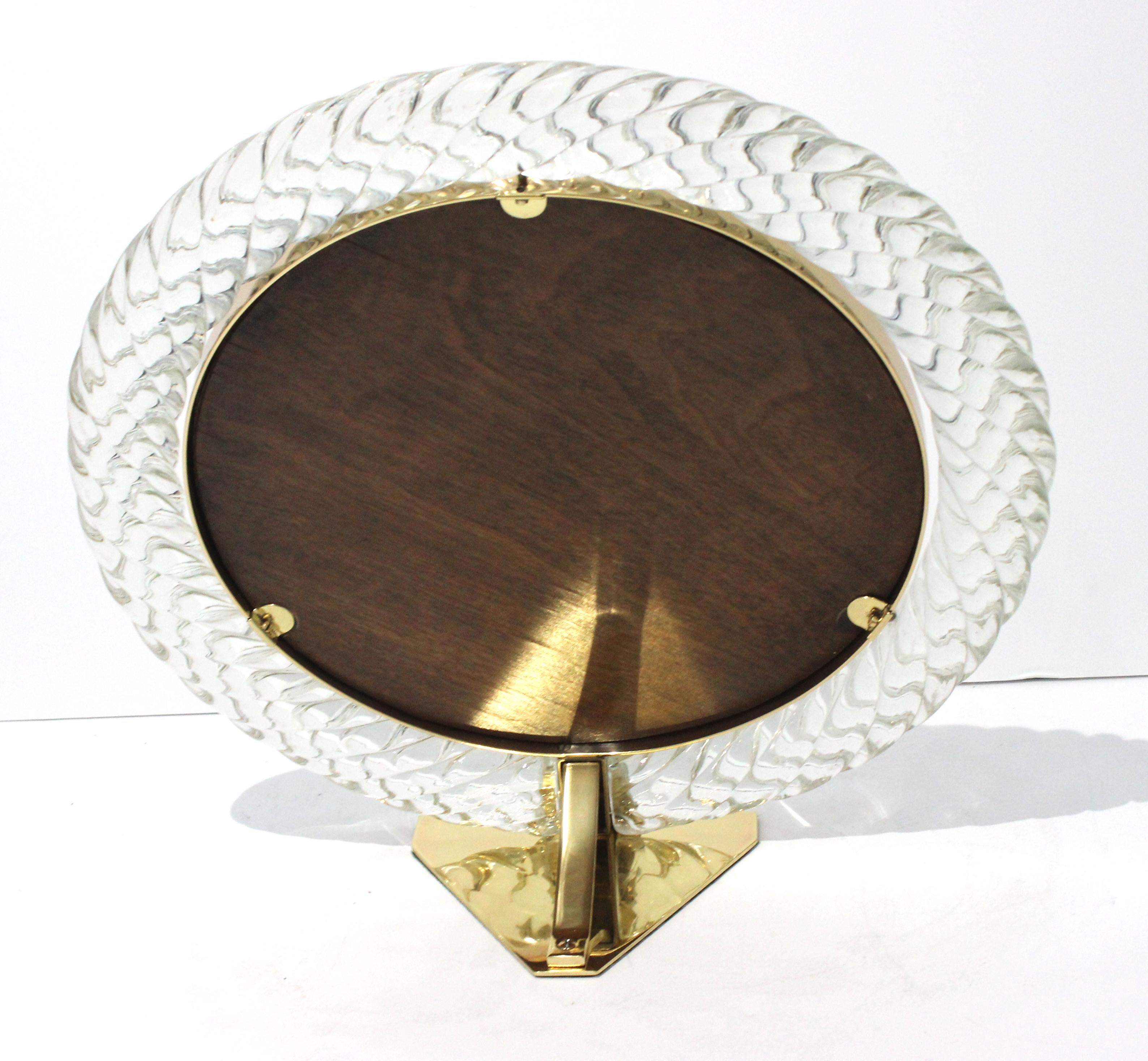 Bronze 1930s Art Deco Barovier Et Toso Murano Vanity Mirror