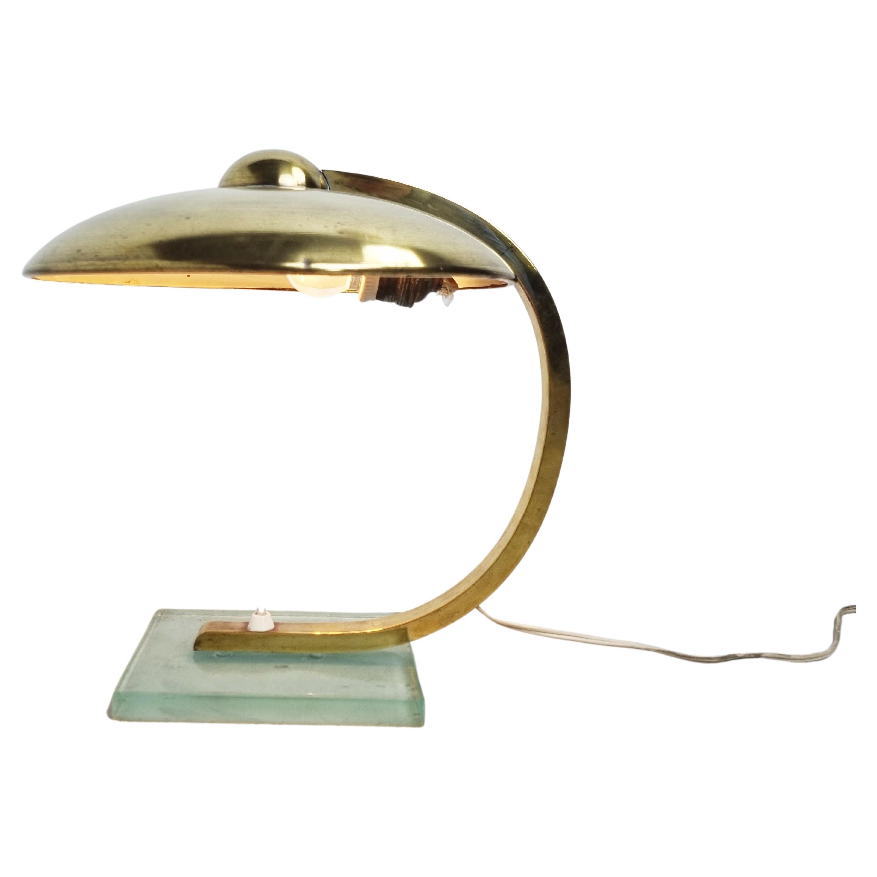1930s Art Deco Bauhaus Brass Desk Lamp