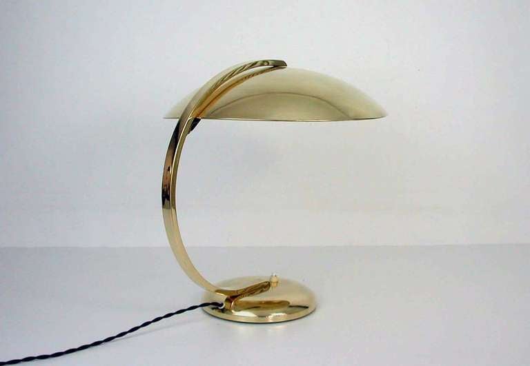 1930s Art Deco Bauhaus Hillebrand Desk Lamp Table Lamp Brass 5