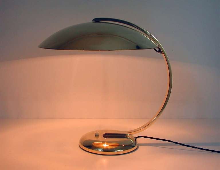 1930s Art Deco Bauhaus Hillebrand Desk Lamp Table Lamp Brass 2