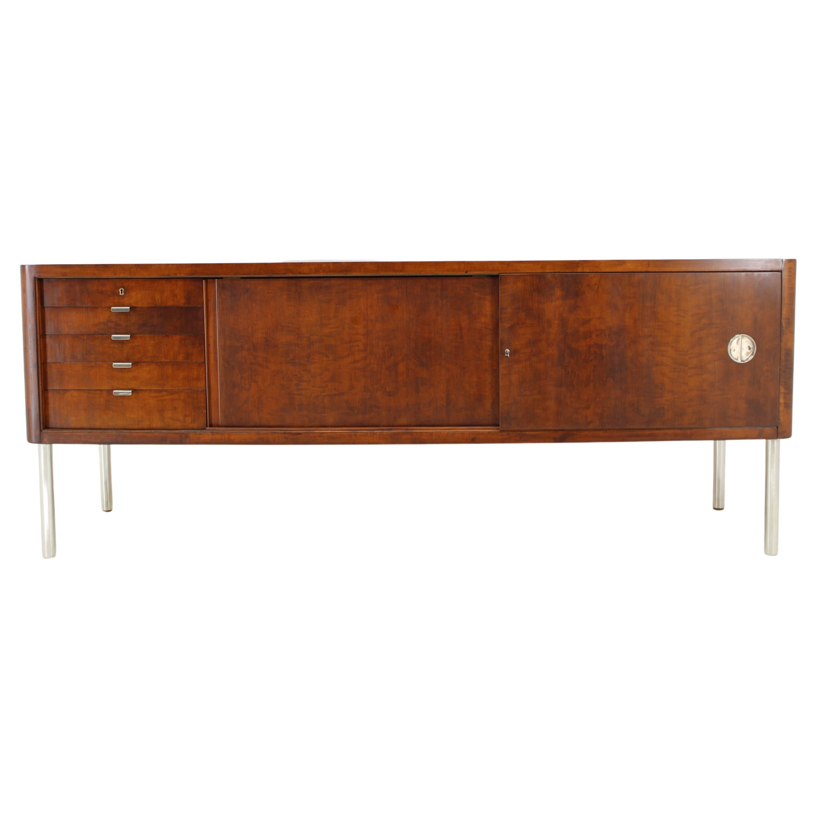 1930s Art Deco Bauhaus Sideboard, Czechoslovakia For Sale