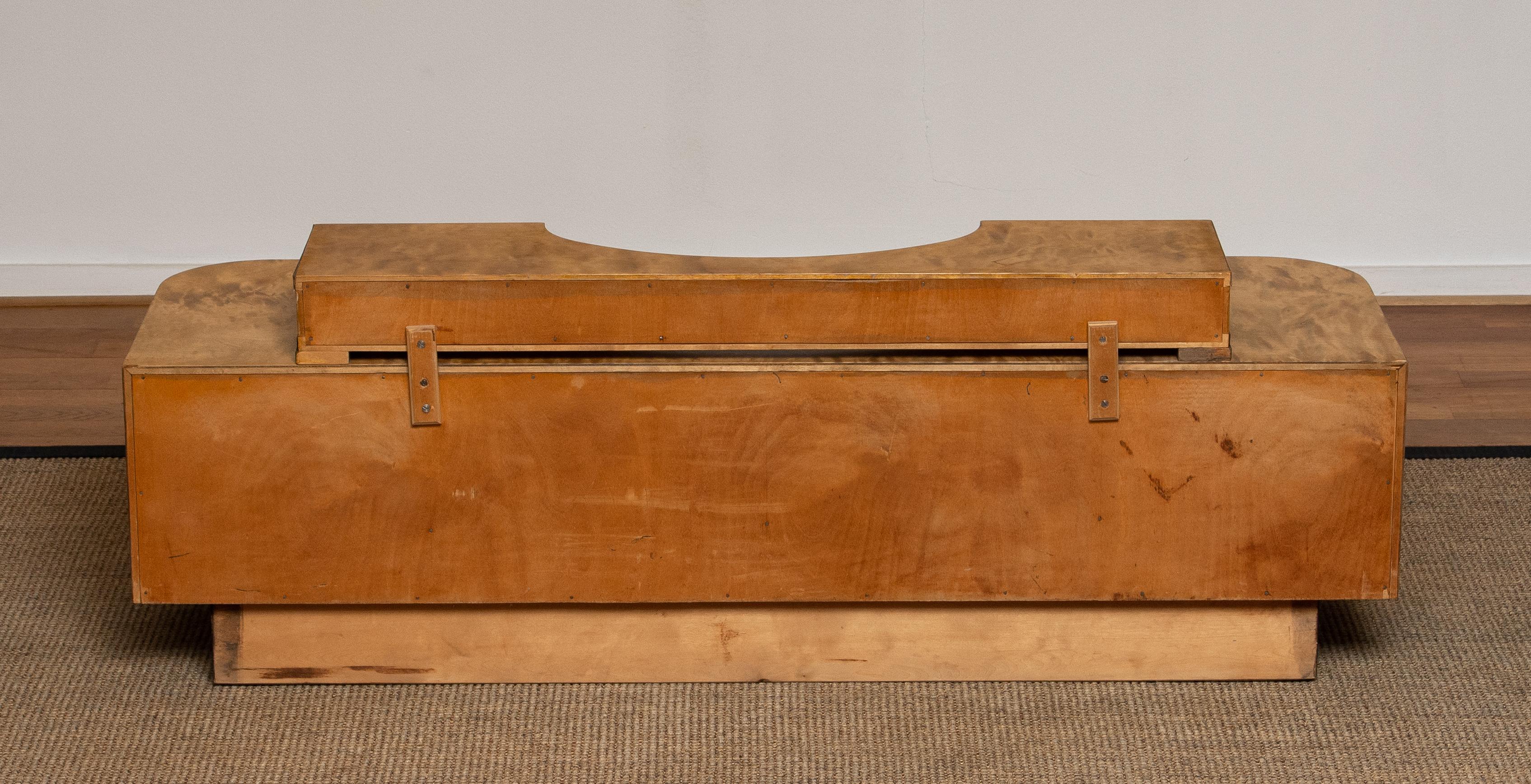 1930s, Art Deco Birch Vanity or Low Board Attributed to Eliel Saarinen, Norway 7