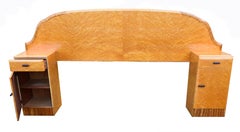 1930s Art Deco Bird's-Eye Maple Odeon Double Bed