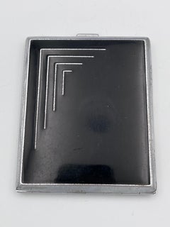 Pitillera Evan de Esmalte Negro Art Decó de 1930