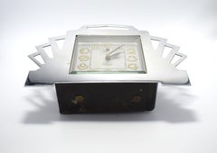 1930s Art Deco Blangy Chrome Desk Clock