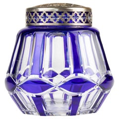 1930's Art Deco Blue Crystal Vase 'Pick-Fleur' Made by Val Saint Lambert