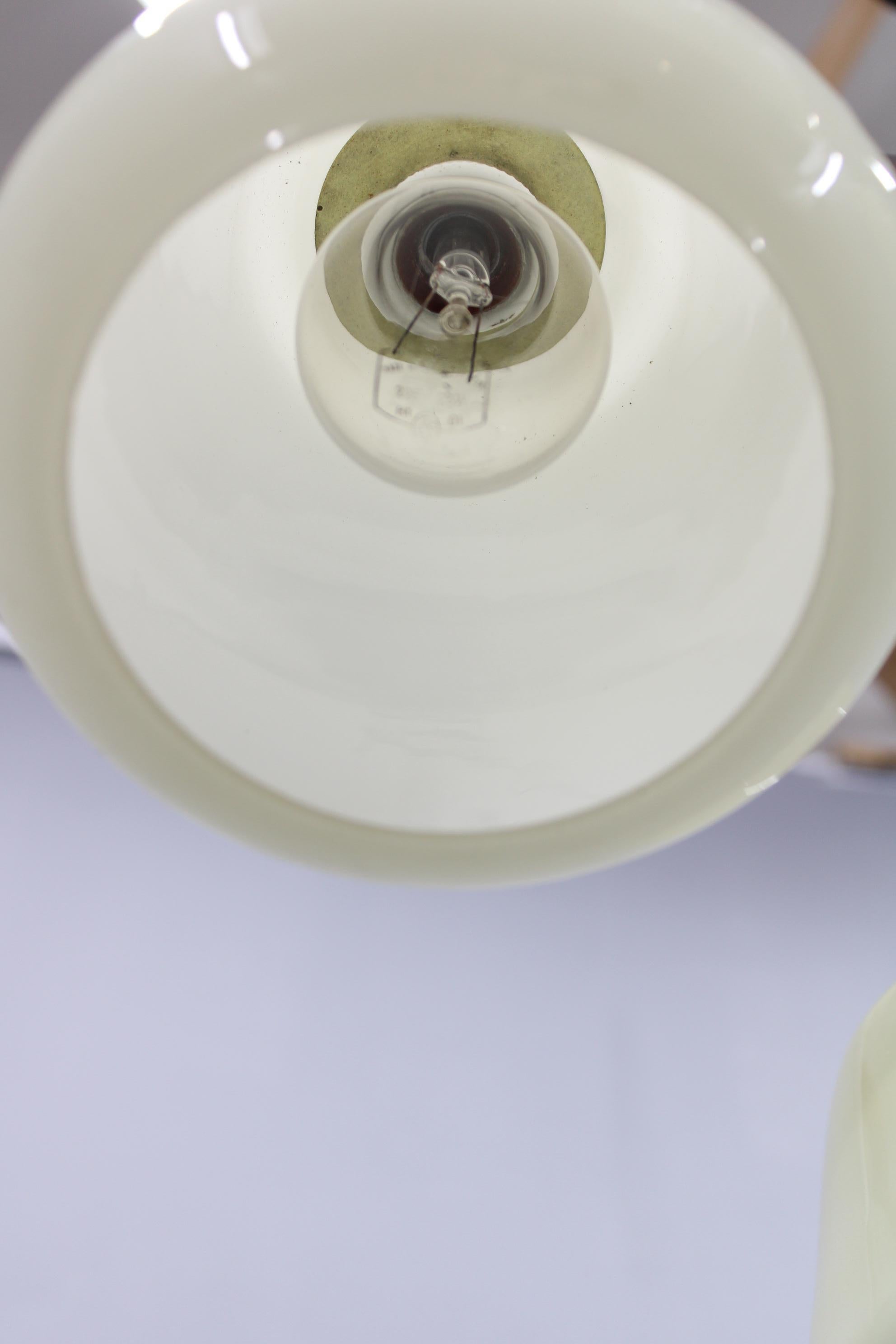 Lampadario in ottone Art Deco degli anni '30, Cecoslovacchia in vendita 6