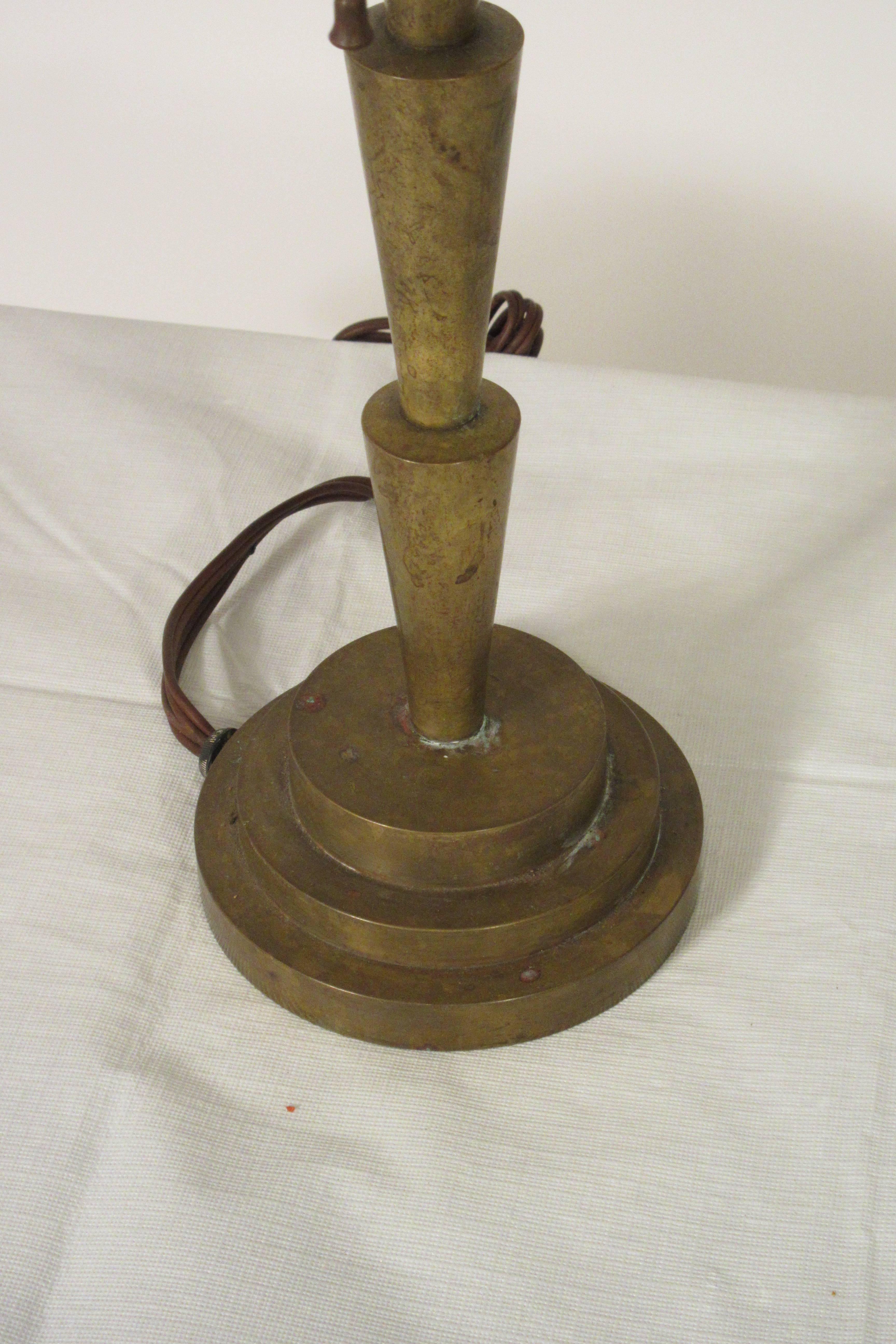 1930s Art Deco Bronze Table Lamp 2