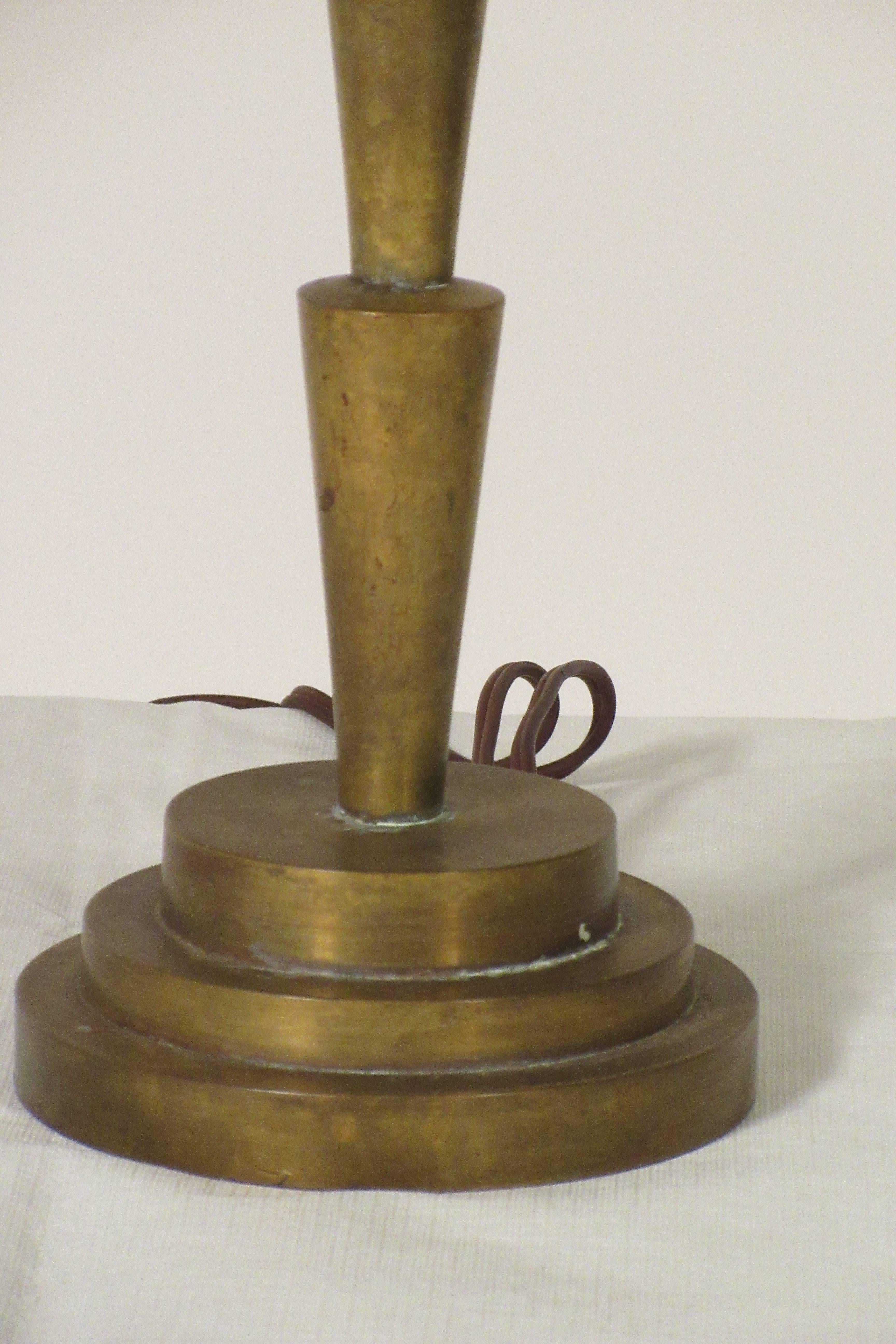 1930s Art Deco Bronze Table Lamp 3