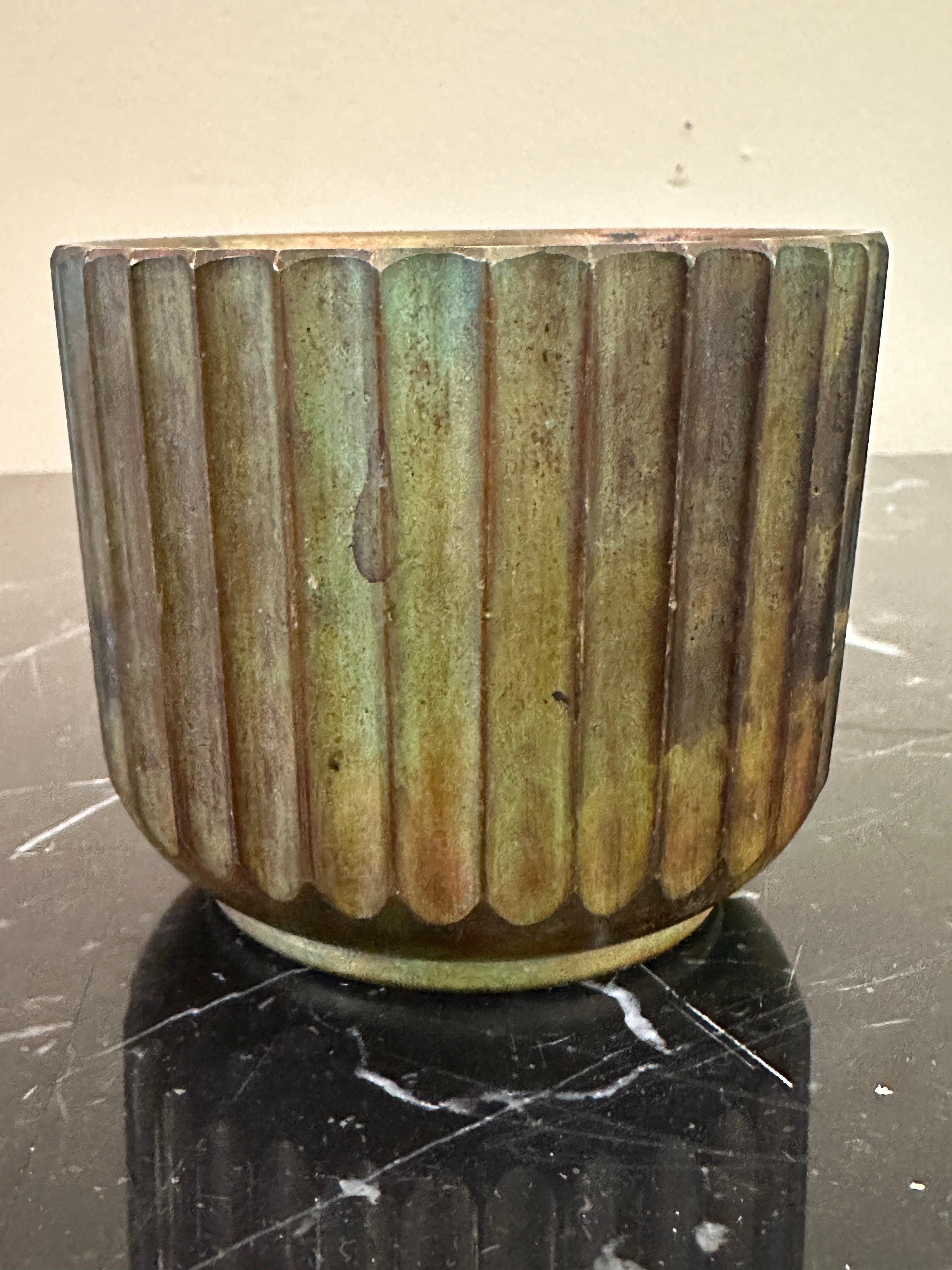 1930er Jahre Art Deco Bronzegefäß TOR Dänemark im Zustand „Gut“ im Angebot in Farmingdale, NJ