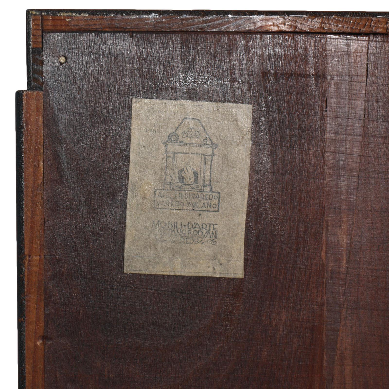 1930s Art Deco Burl Walnut Borsani Sideboard Buffet Server Credenza Wax Polished For Sale 4