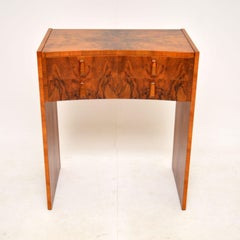 1930's Art Deco Burr Walnut Console / Side Table