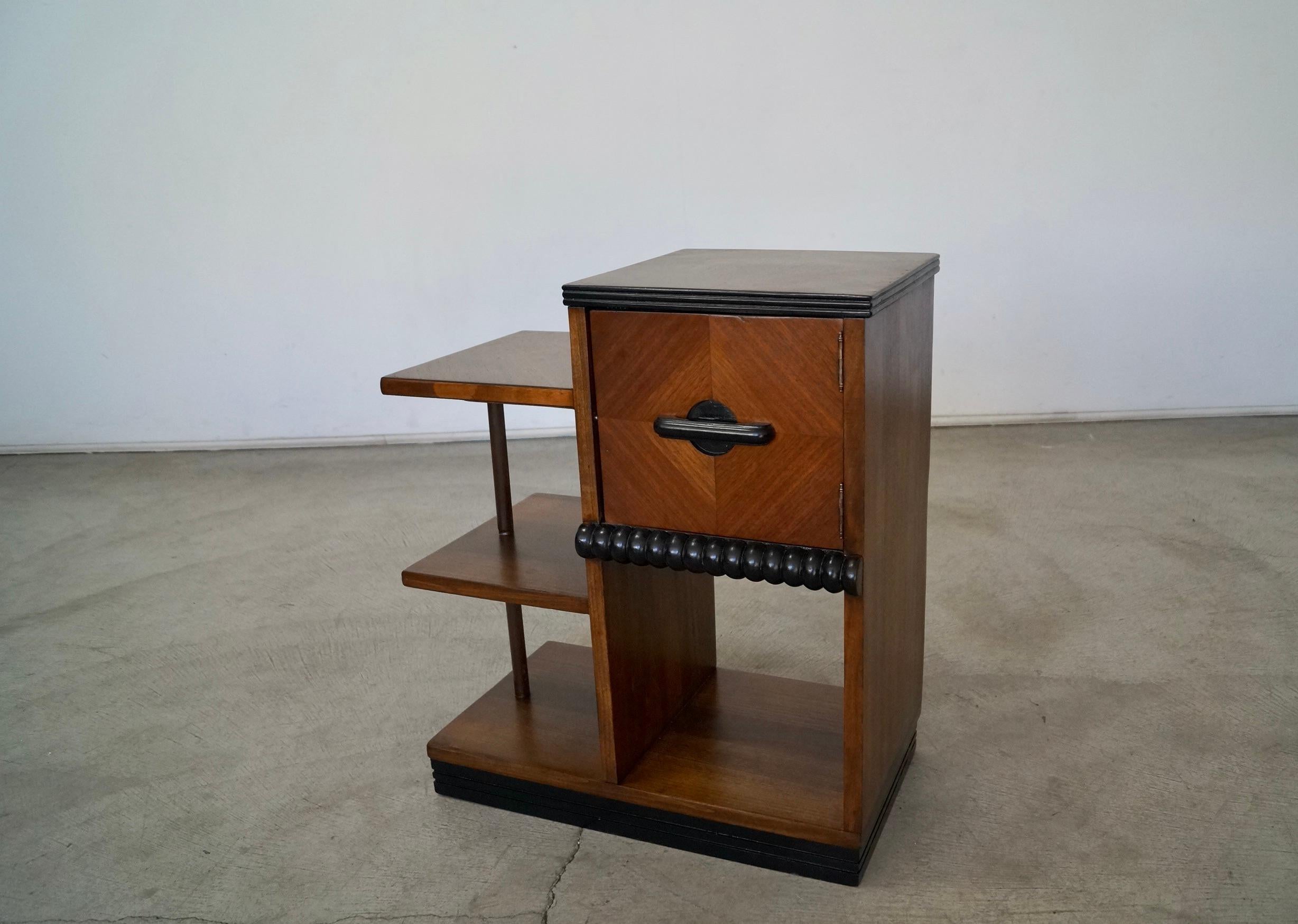 Walnut 1930's Art Deco Cabinet / Shelf