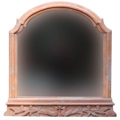 1930s Art Deco Carved Marble Mirror Surround