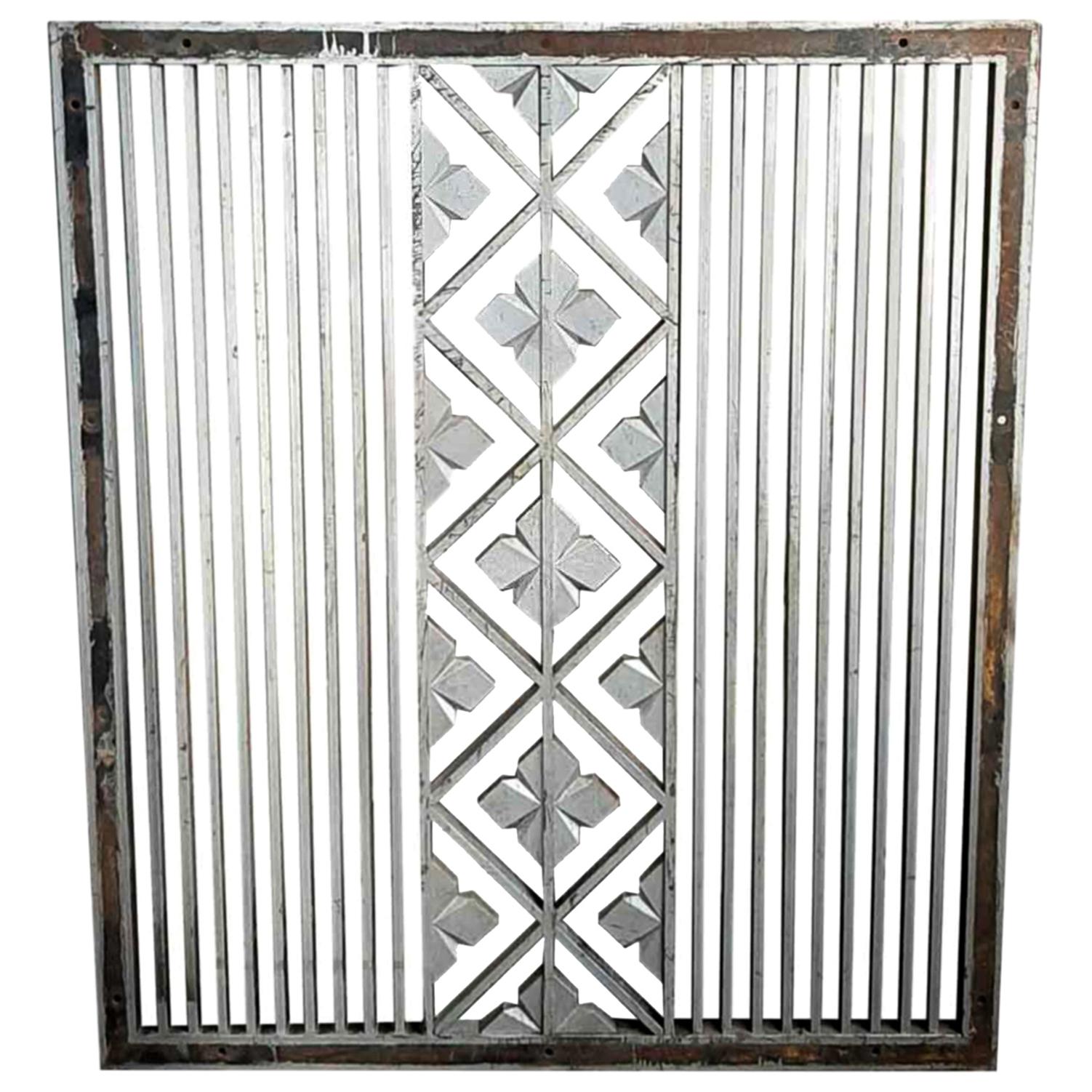 1930s Art Deco Cast Iron Wall Vent Cover