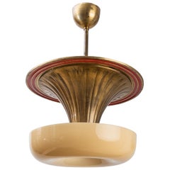 1930s Art Deco Ceiling Lamp by Harald Notini
