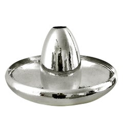 1930s Art Deco Centrepiece by Zanetto, Silver Plated Brass - Italy