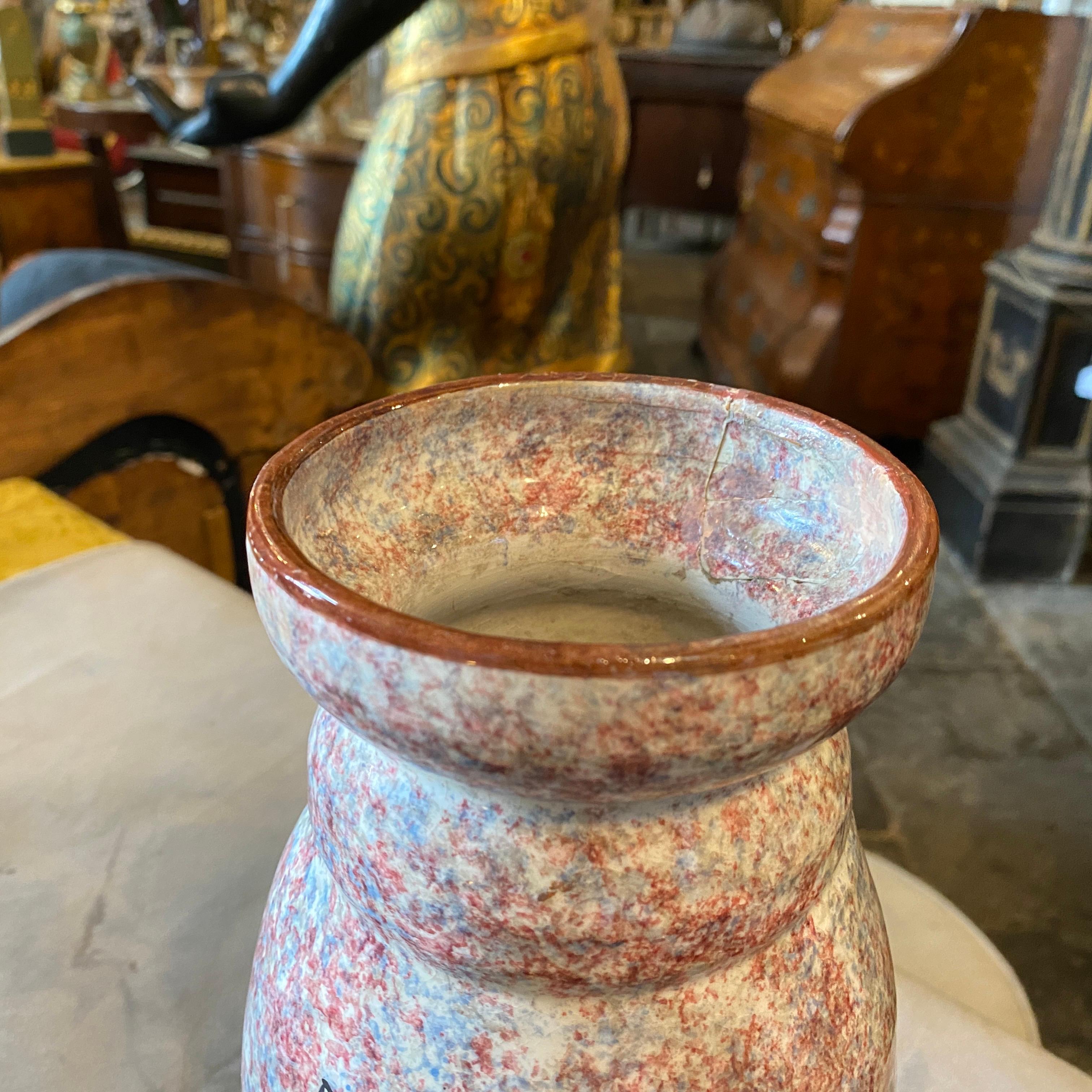 1930er Jahre Art Deco Keramik Italienischer Fischer Vase von Bitossi im Angebot 6