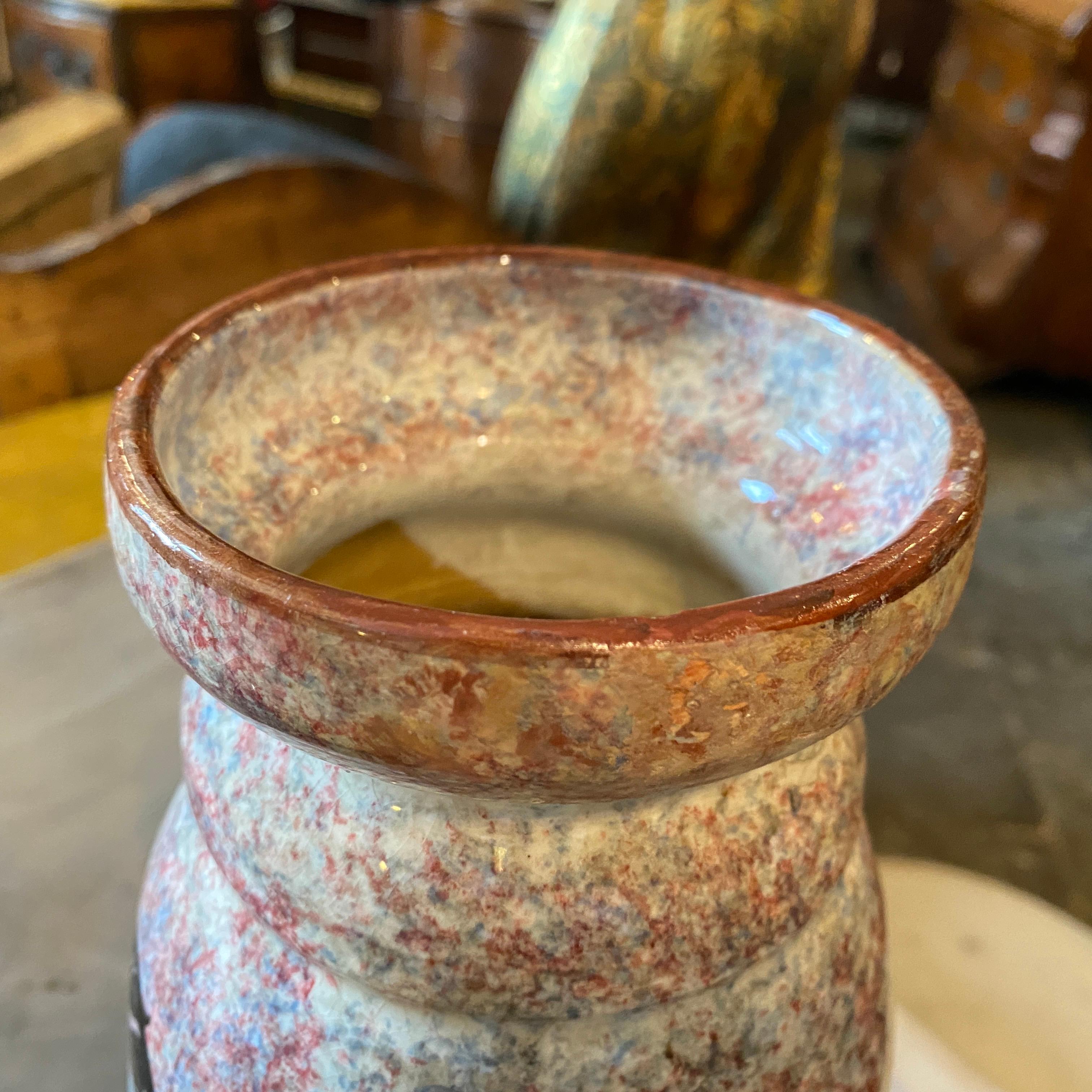 1930er Jahre Art Deco Keramik Italienischer Fischer Vase von Bitossi (20. Jahrhundert) im Angebot
