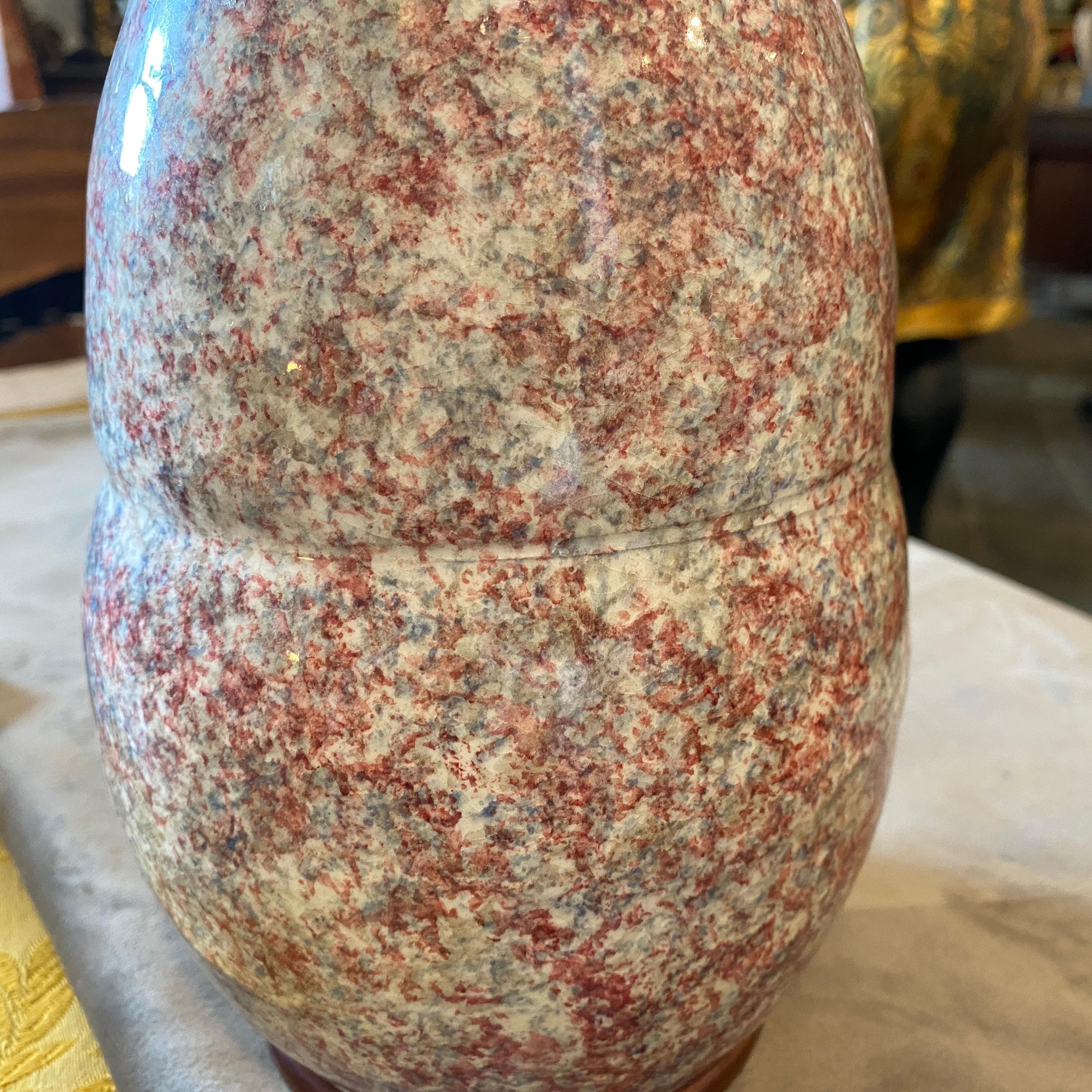 1930er Jahre Art Deco Keramik Italienischer Fischer Vase von Bitossi im Angebot 3