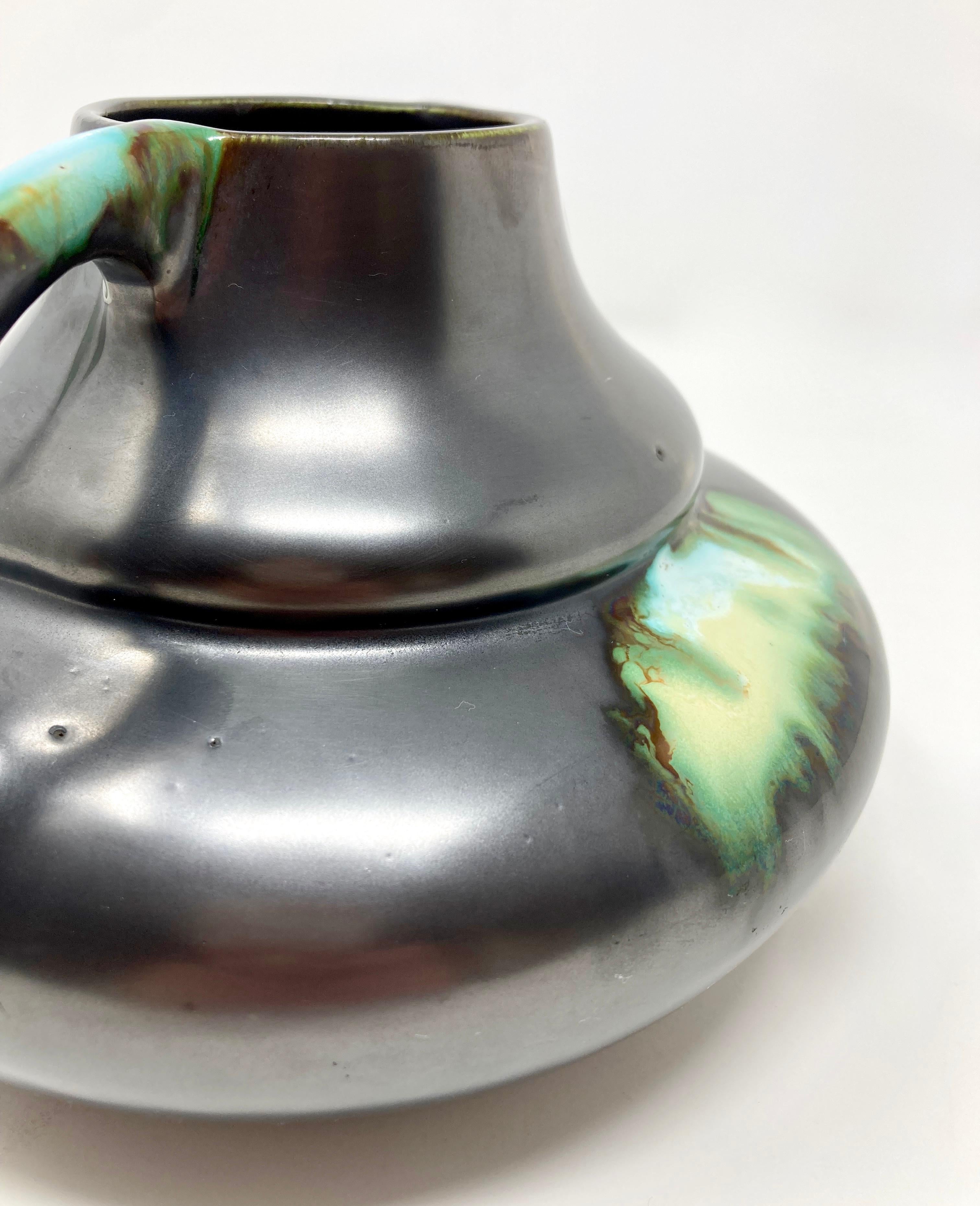 1930s Art Deco Ceramic Vase by Faïenceries de Thulin of Belgium  For Sale 4