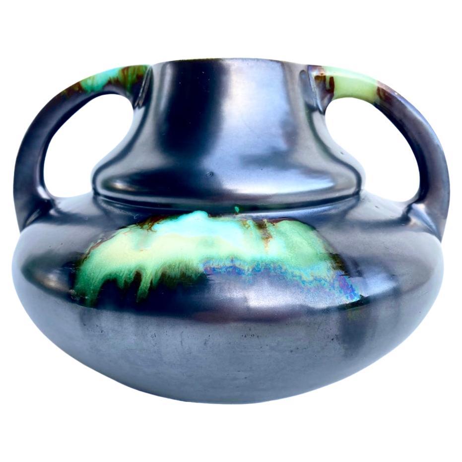 1930s Art Deco Ceramic Vase by Faïenceries de Thulin of Belgium