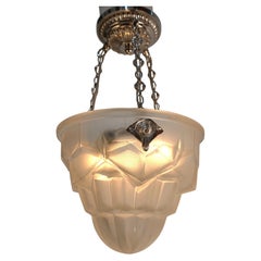 1930's Art Deco Chandelier by Degue