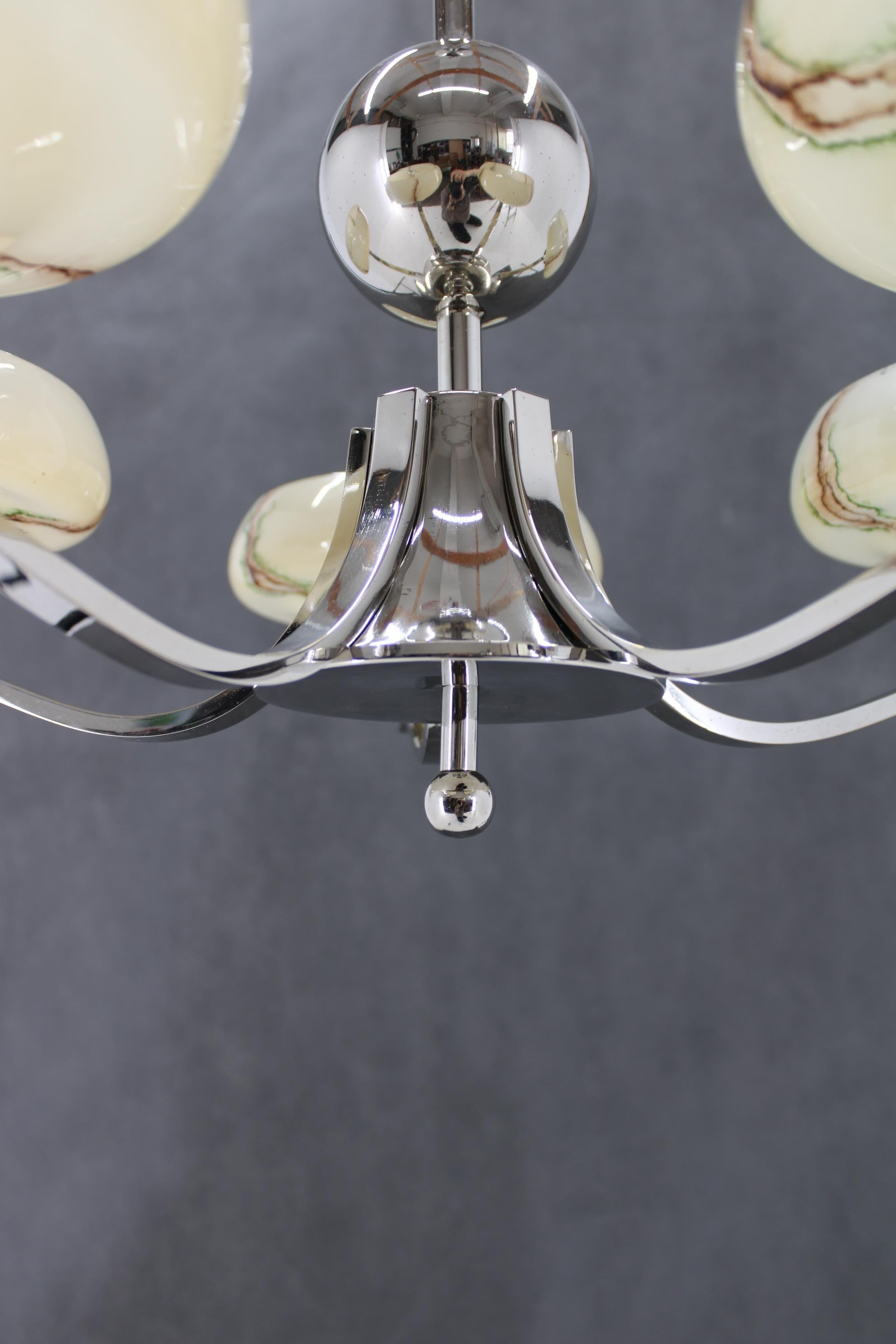 Lampadario Art Deco anni '30, Cecoslovacchia in vendita 3