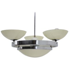 1930s Art Deco Chandelier, Czechoslovakia