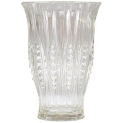 vase en cristal taillé Charles Graffart Art Déco des années 1930