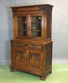 1930s Art Deco Chestnut Rustic Kitchen Buffet