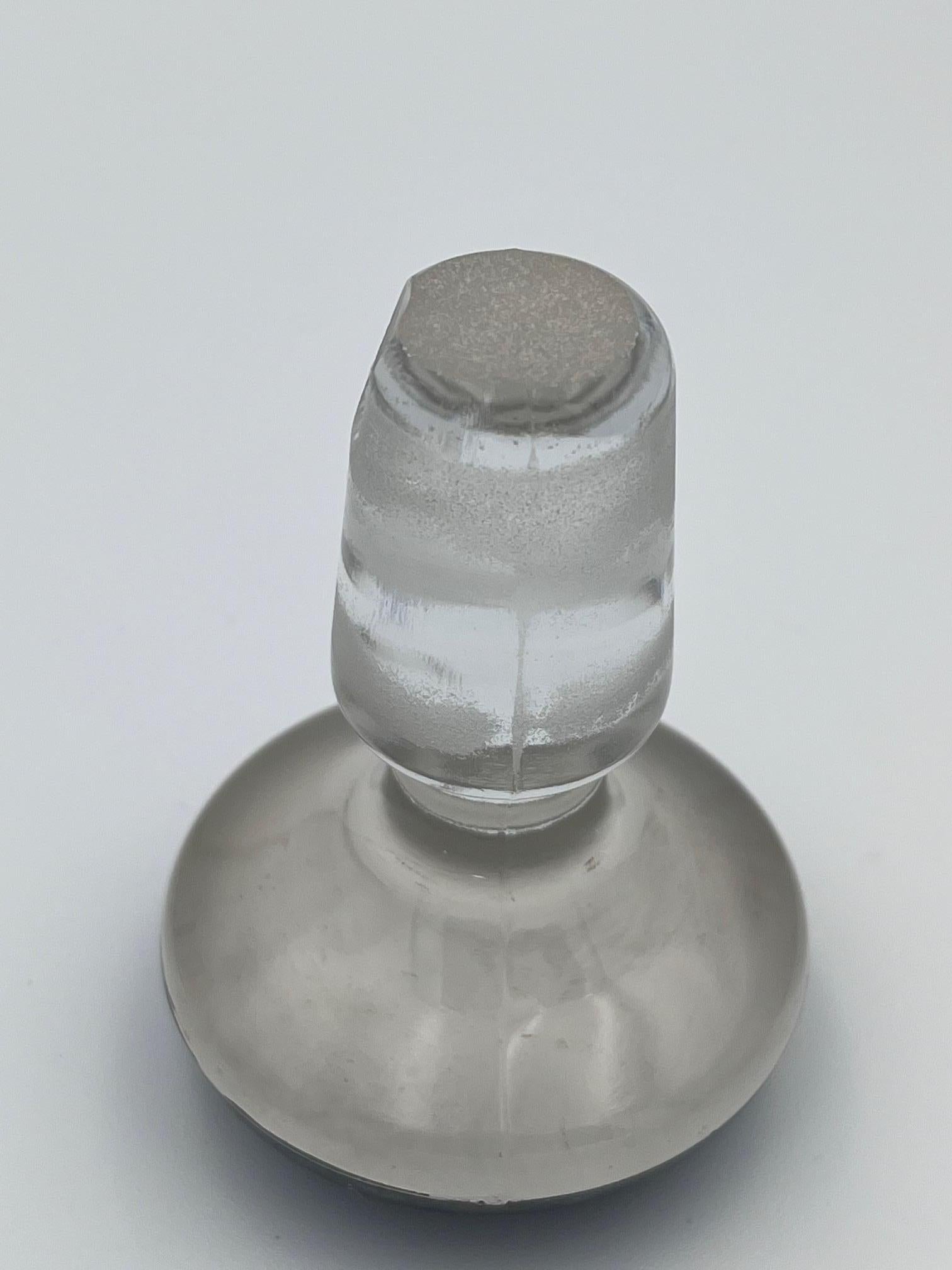Carafe à décanter Art déco Chevron Lights en verre et en argent des années 1930 en vente 10
