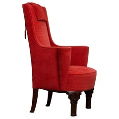 1930's Art Deco / Chippendale Easy Chair in Villa Gallia Style Made in Austria
