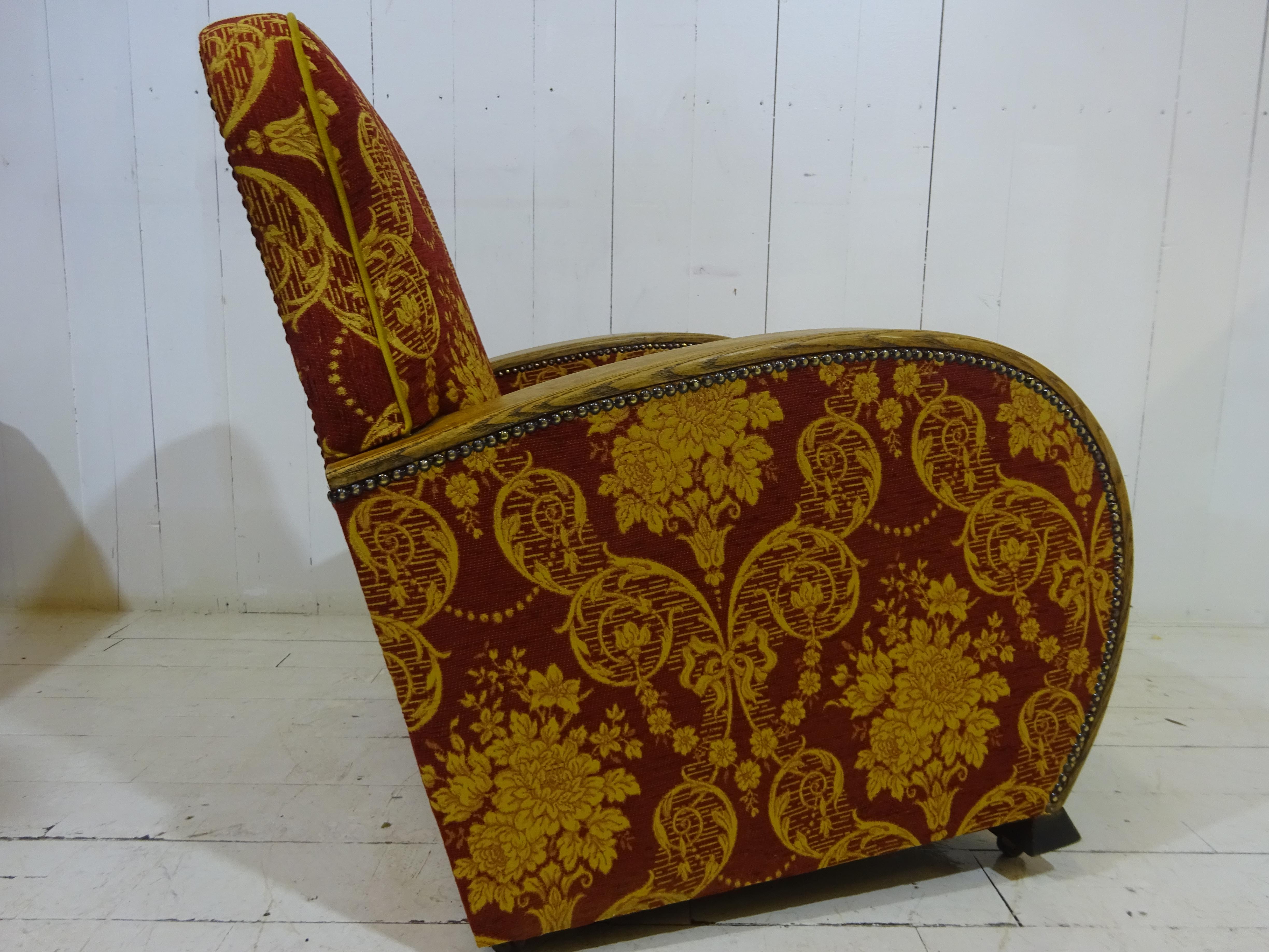 1930's Art Deco Club Chair In Good Condition In Tarleton, GB