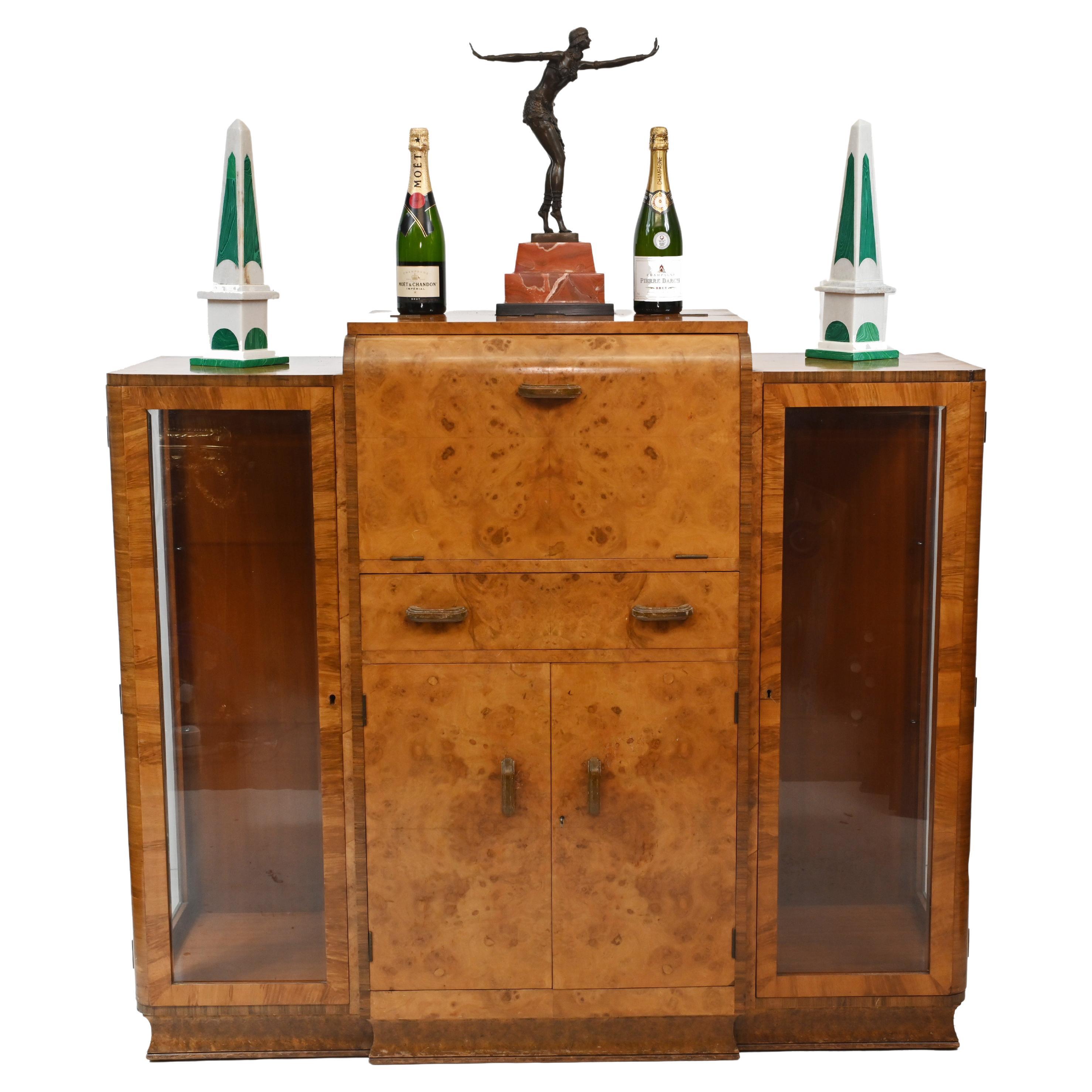 1930s Art Deco Cocktail Cabinet Vintage Furniture