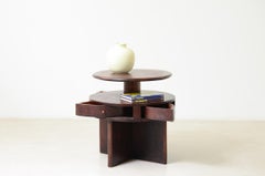 1930's Art Deco coffee table with a cross-shaped base