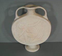 Vase en céramique Art Déco des années 1930 à glaçure craquelée par Octave Larrieu - 1Y190