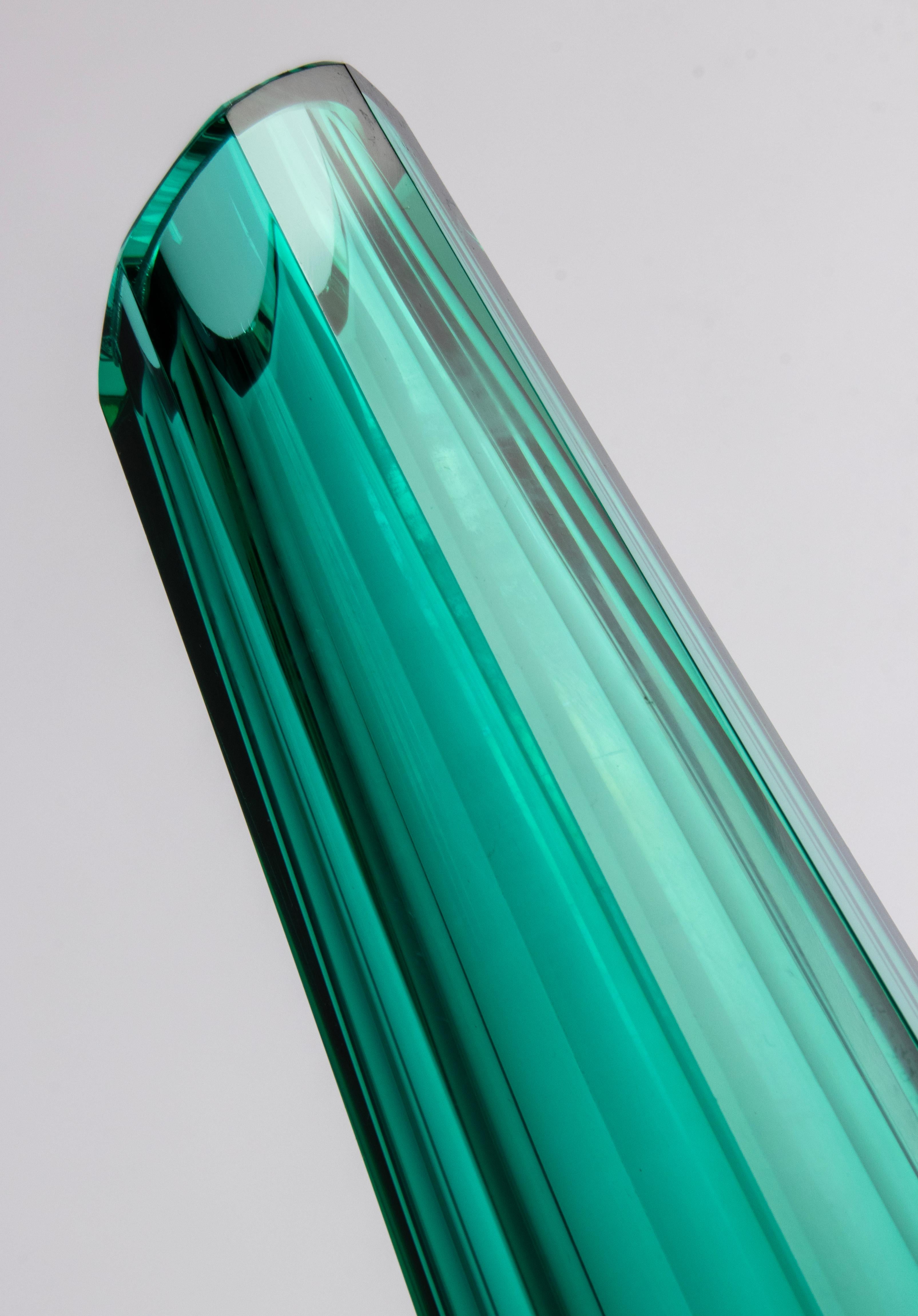 Art Deco Kristallvase aus den 1930er Jahren - Josef Hoffmann für Moser zugeschrieben im Angebot 3