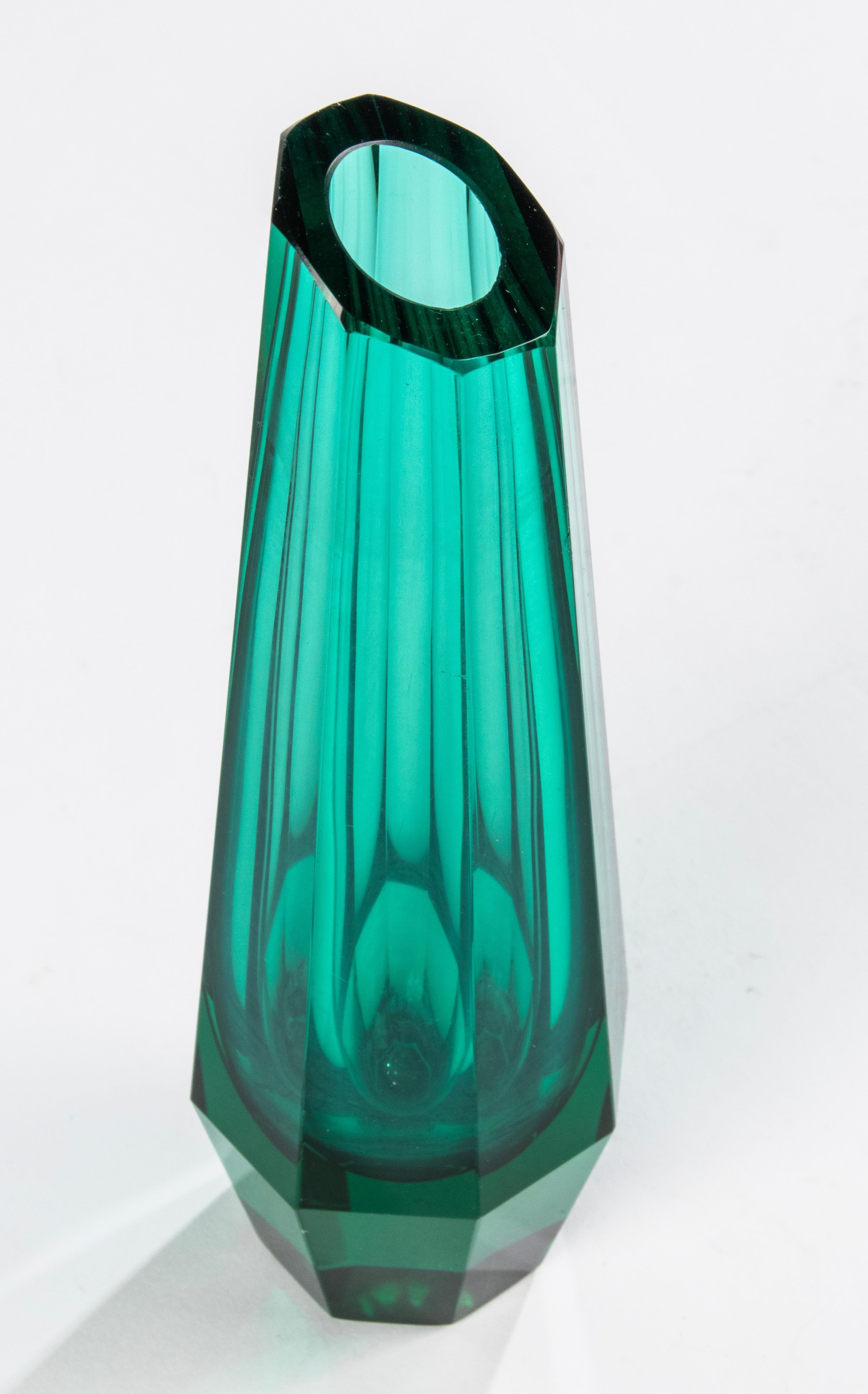 1930's Art Deco Crystal Vase - Attributed to Josef Hoffmann for Moser For Sale 7