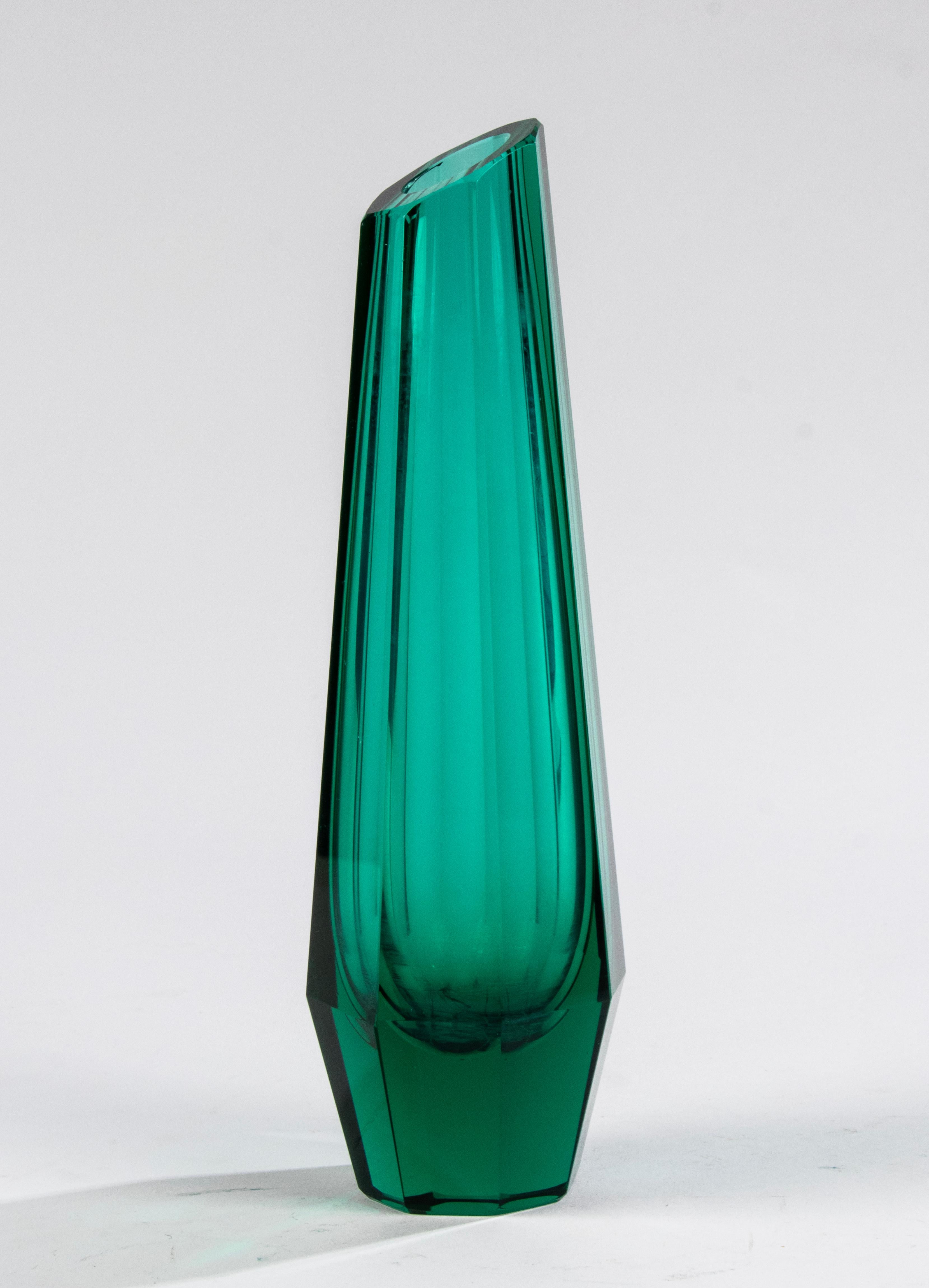 1930's Art Deco Crystal Vase - Attributed to Josef Hoffmann for Moser For Sale 8