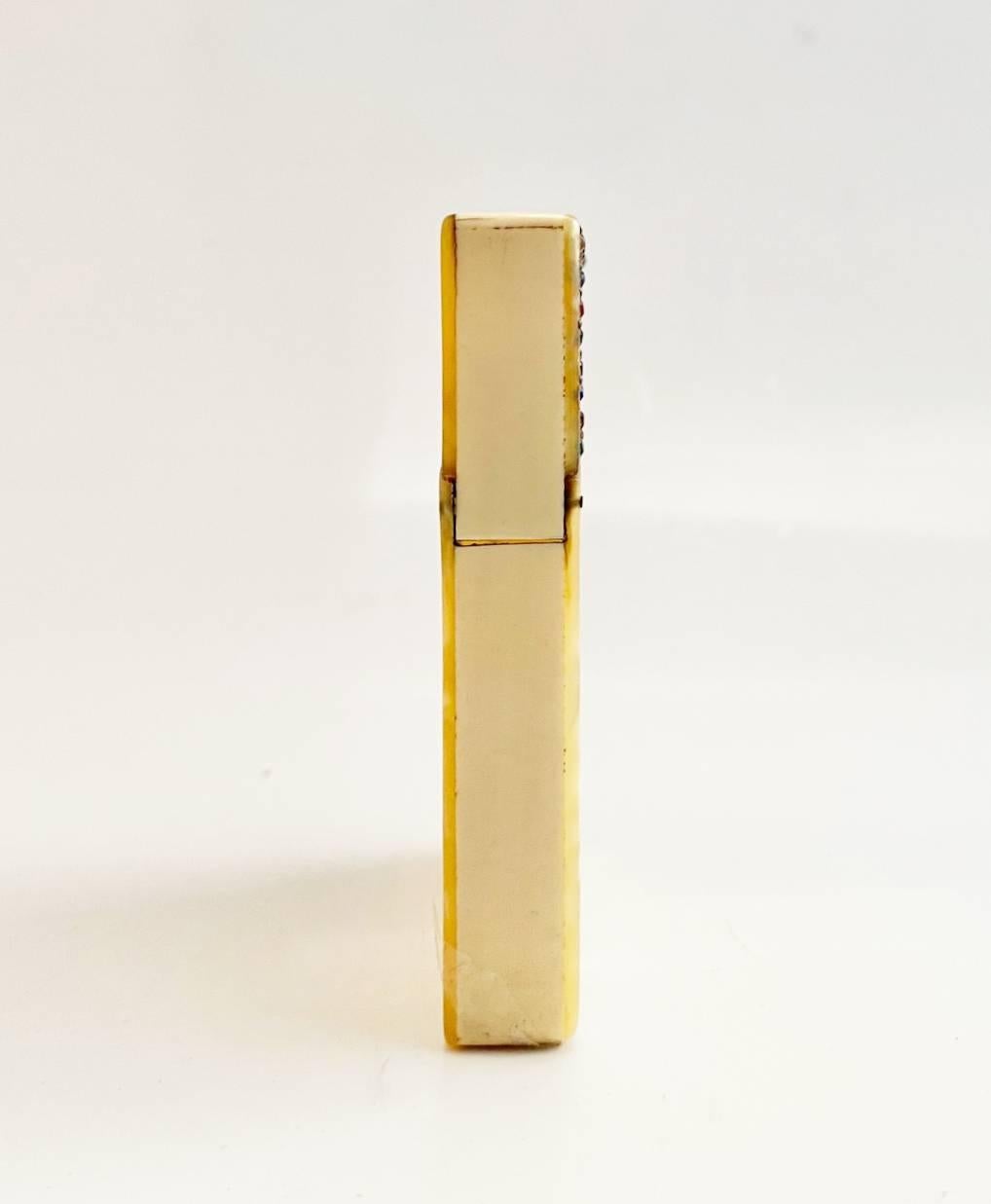 Women's or Men's 1930s Art Deco  Crystals Bakelite Jeweled Cigarette Box 